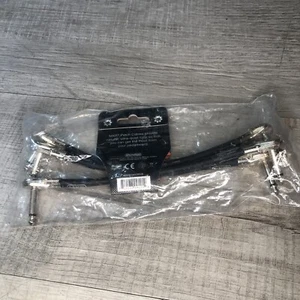 Cables de conexión MXR 6 pulgadas (~152 mm) paquete de 3 extremos planos en ángulo de 1/4" (panqueque) - Imagen 1 de 5