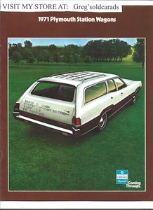 Original 1971 Plymouth Fury and Satellite Station Wagon dealer sales brochure - Picture 1 of 1
