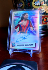 Shinsuke Nakamura 2021 Topps Chrome WWE AUTO REFRACTOR /199 On Card A-SN READ!