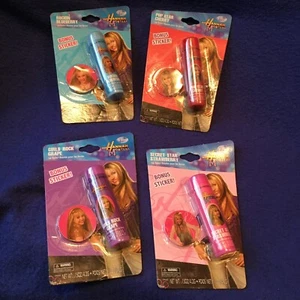 LOT of 4 Disney HANNAH MONTANA Lip Balms with STICKERS  Free Ship CustomBundle 4 - Picture 1 of 23