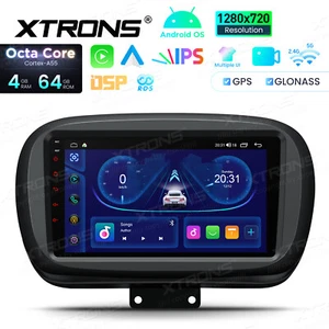 CarPlay 9" Android 14 8-Core 4+64GB Car GPS Stereo Radio For Fiat 500X 2015-2020 - Picture 1 of 18