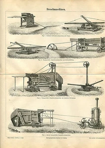 Vieux Tableau - Thème " Dreschmaschinen " De 1895 (BE-2) - Imagen 1 de 1
