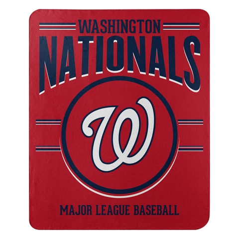 MLB Washington Nationals 50" by 60" Rolled Fleece Blanket Southpaw Design Cover