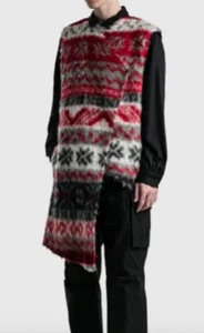 Engineered Garments Wrap Vest Asymmetrical Nordic Red Black One Size NWT Rare - Picture 1 of 8