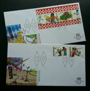 [SJ] Holland Comics 2000 Animation Netherlands Duck Tree Bird Cartoons (FDC) - Picture 1 of 5