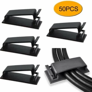 50Pcs Self-adhesive Wire Tie Cable Clamp Clips Holder for Car Camera Cable - Photo 1/8