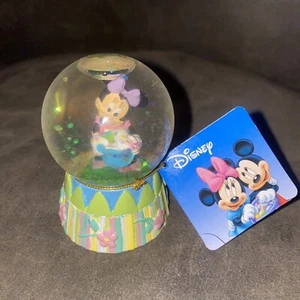 Disney Accent Minnie Mouse Mini Snow Globe ~ Easter - Picture 1 of 10