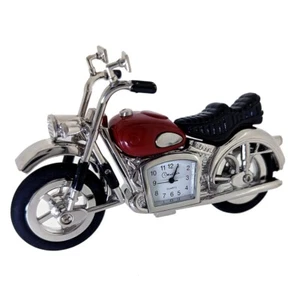Mini Clock Style Motorcycle Desk Clock - Die-Cast, Novelty Collectible - Picture 1 of 4