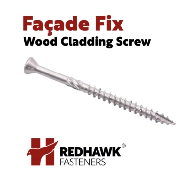 Redhawk Fasteners® Stainless Steel Facade Fix Wood Cladding Screws - Box of 200