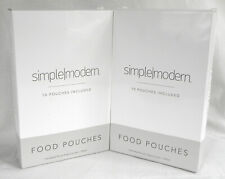 2 New 10-Packs Simple Modern "Food Pouches", Green, 5 oz Capacity, Baby Feeding