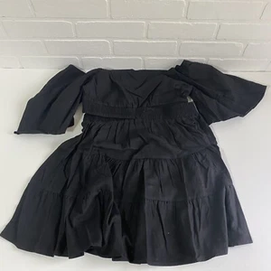 Shy Velvet Women's Summer Dress Square Neck Short Sleeves Crossover Waist Small - Picture 1 of 5