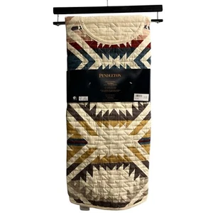 Pendleton Christmas Tree Skirt White Shores Ivory Southwest 54” Round Cotton - Picture 1 of 8
