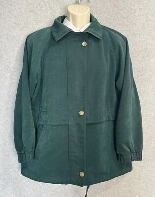 Chaqueta utilitaria deportiva Preston & York vintage años 90 verde cremallera frontal cordón pequeña Foto 1 de 4