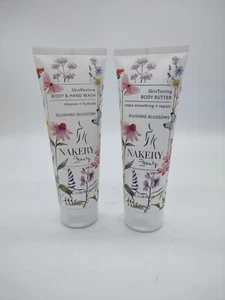 Nakery Beauty Set Body Wash + SkinToning Body Butter Blushing Blossoms 3.38 oz - Picture 1 of 5
