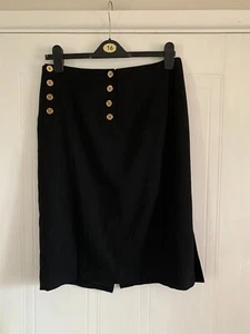 LAUREN RALPH LAUREN Womens Pencil Skirt Black Knee Length Wool Size 6 - Picture 1 of 12
