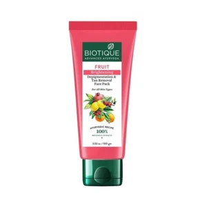 Biotique Fruit Brightening Depigmentation & Tan Removal Face Pack 100ml, - Picture 1 of 5