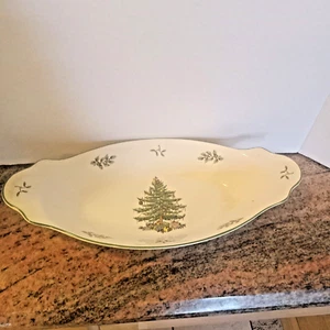 Spode Christmas Tree Handled Serving Dish Platter Plate Made in England - Picture 1 of 4