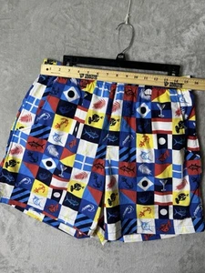COLUMBIA PFG Men’s  Size Medium Nautical Fishing Checkered  Board Swim Shorts - Picture 1 of 9
