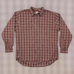 Camisa De Colección Años 90 GAP Botón Delantero Manga Larga Adulto XL Roja Multicolor Defectuosa - Imagen 1 de 5