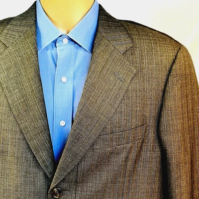 Шерстяная хирургическая манжета Samuelsohn Sport Coat Super 120s коричневая на заказ 44 45 L 3 buttn - Изображение 1 из 4