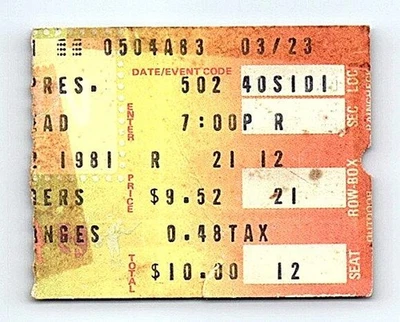 Grateful Dead Concert Ticket Stub May 2 1981 Philadelphia Pennsylvania - Image 1 of 2