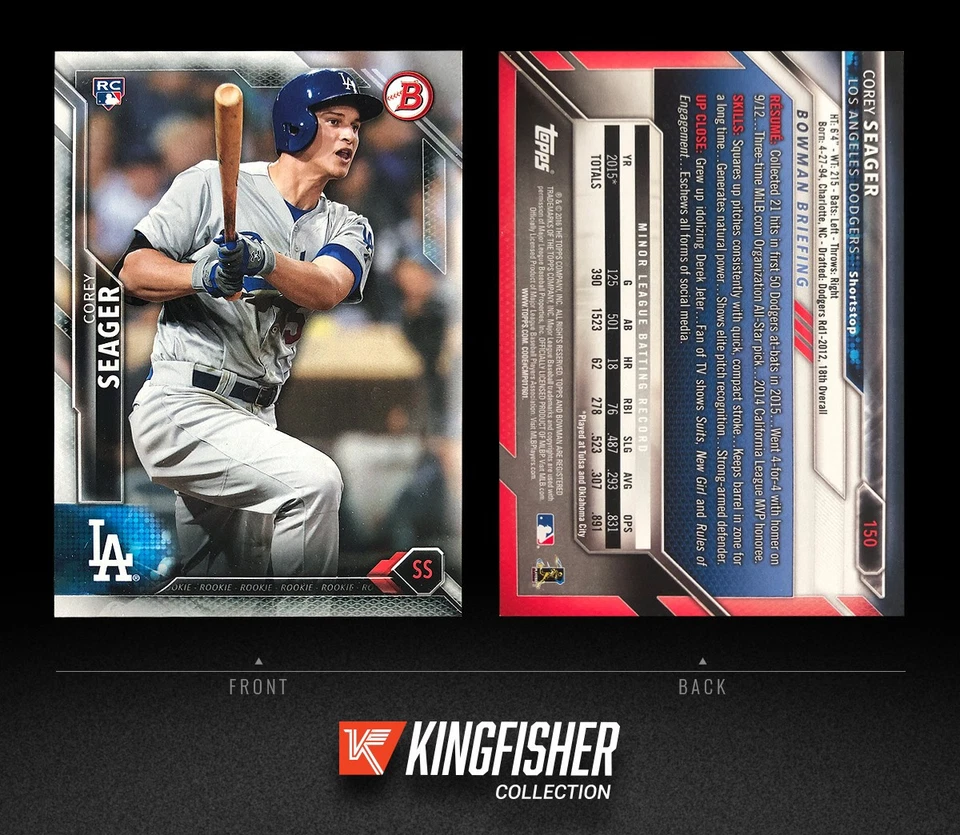 Corey Seager 2016 Bowman Rookie RC #150 Los Angeles Dodgers Foto 1 de 1