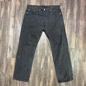 Pantalones de mezclilla de colección Levi’s 501 para hombre 36x30 501-0660 negros botones mosca años 90 hechos en EE. UU. Y2K - Imagen 1 de 9