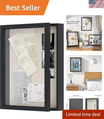 Large Shadow Box for Medals Awards Photos 13x16.5" - Image 1 of 4