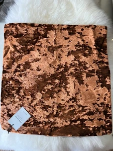 NWT West Elm Bronze crushed Velvet pillow cover 20x20 - Picture 1 of 8