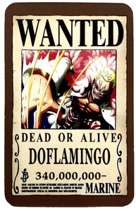 Doflamingo One Piece Wanted Set ACG Holo Tarjeta Anime Dead or Alive - Imagen 1 de 4