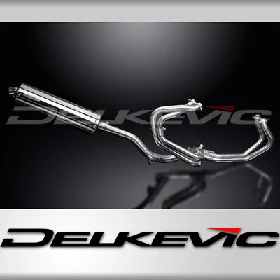 Silenciador oval de aço inoxidável Honda VFR800 Interceptor 98-01 escape completo 4-1 18" - Imagem 1 de 4