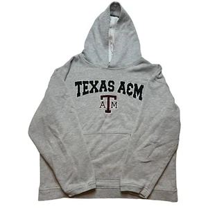 Texas AM Aggies Hoodie Large Gray Pullover Sweatshirt Starter Long Sleeve NCAA - Picture 1 of 4