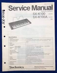 Original Technics elektronische Tastatur Servicehandbuch / SX-K100 K100A - Bild 1 von 1