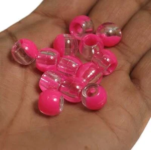 Cuentas redondas acrílicas tono Dule transparente de 100 gm, 9 mm - Imagen 1 de 27