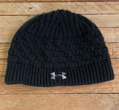 Under Armour UA Beanie女式黑色冬季帽子均码 — 第 1/4 张图片