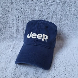 Jeep Hat One Size Fits All Navy Blue Adjustable Baseball Cap Embroidered Logo - Picture 1 of 8