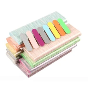 Disposable Wooden Nail Files - Mini Nail Buffer Strips Manicure Tools 100pcs Set - Picture 1 of 21