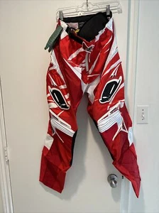 Ufo motocross Plast Mx20 Nwt Factory Team Mx Red Pants Size 34 - Picture 1 of 9