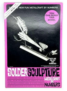 Vintage 1960s Metalcraft By Numbers SOLDER SCULPTURE Rooster Butterfly MCM Craft - Picture 1 of 10