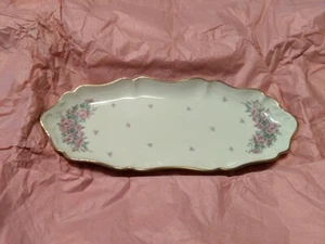 Lenox USA Petite Rose 9 3/4" x 4 1/8" ausgefallenes überbackenes ovales Tablett - neu im Karton - Bild 1 von 3