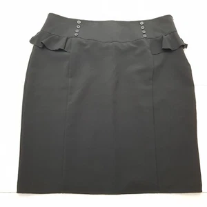 GEORGE Smart Pencil Skirt Size 24 Midi Black Lined Stretch Zip Funeral Workwear - Picture 1 of 10