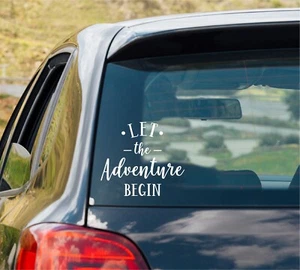 CAMPING cut vinyl decal #4 Let the Adventure Begin Camping Car Sticker - Picture 1 of 2
