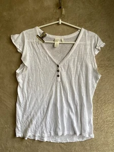 H&M Casual T-Shirts Top Size S Womens White Sleeveless - Picture 1 of 12
