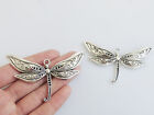 10pcs Large Antique Silver Dragonfly Charms Pendants for Jewelry Making Findings