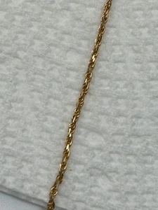 Catena in corda oro giallo 14 kt 1 mm lunga 20" 3,8 grammi certificata - Foto 1 di 5