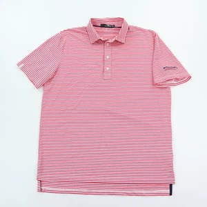 RLX Ralph Lauren Golf Polo Shirt Men's Large Red Stripe Wyndham Championship - Picture 1 of 11