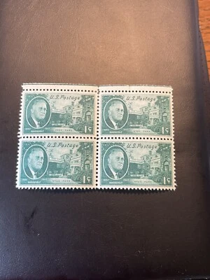 1 cent us stamp Roosevelt/Hyde Park1945 blk 4 - Image 1 of 2