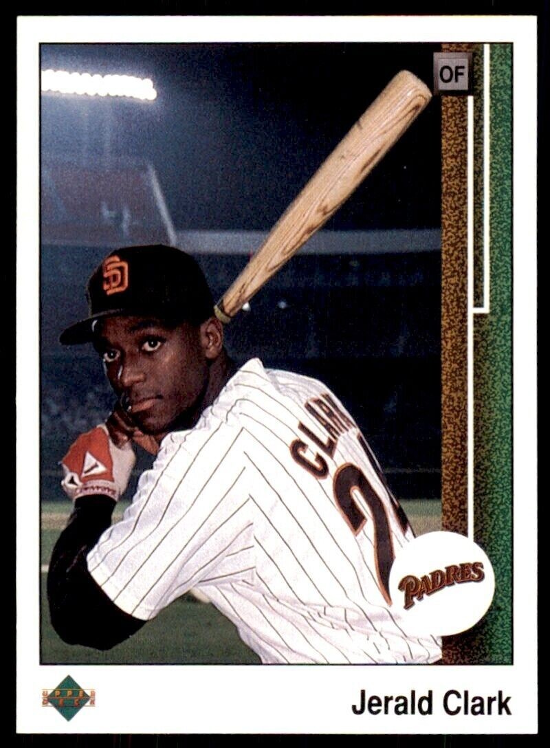 1989 Upper Deck #30 Jerald Clark Outfield  San Diego Padres  FREE shipping