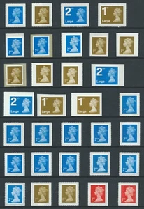 SELF ADHESIVE SECURITY NVI'S U2975 TO U3024......ALL UNMOUNTED MINT AS ISSUED!! - Picture 1 of 126