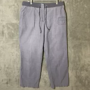 J Jill Corduroy Pants Womens 16 Plus Gray Hook & Eye Drawstring Straight Leg - Picture 1 of 9